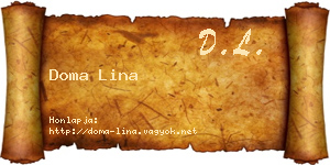 Doma Lina névjegykártya